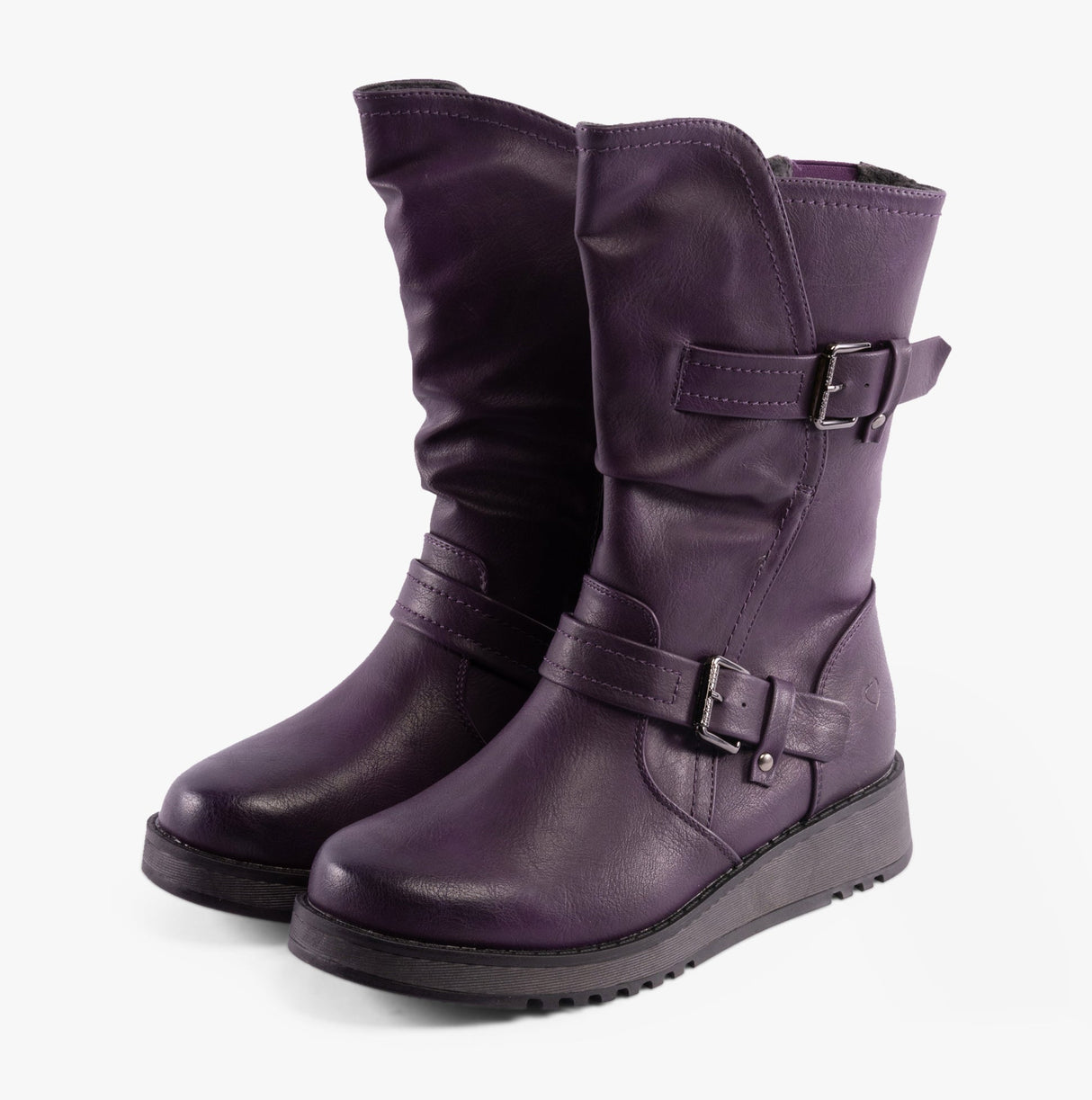Heavenly Feet HANNAH4 Womens Mid-Calf Boots Purple