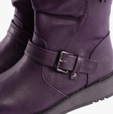 Heavenly Feet HANNAH4 Womens Mid-Calf Boots Purple
