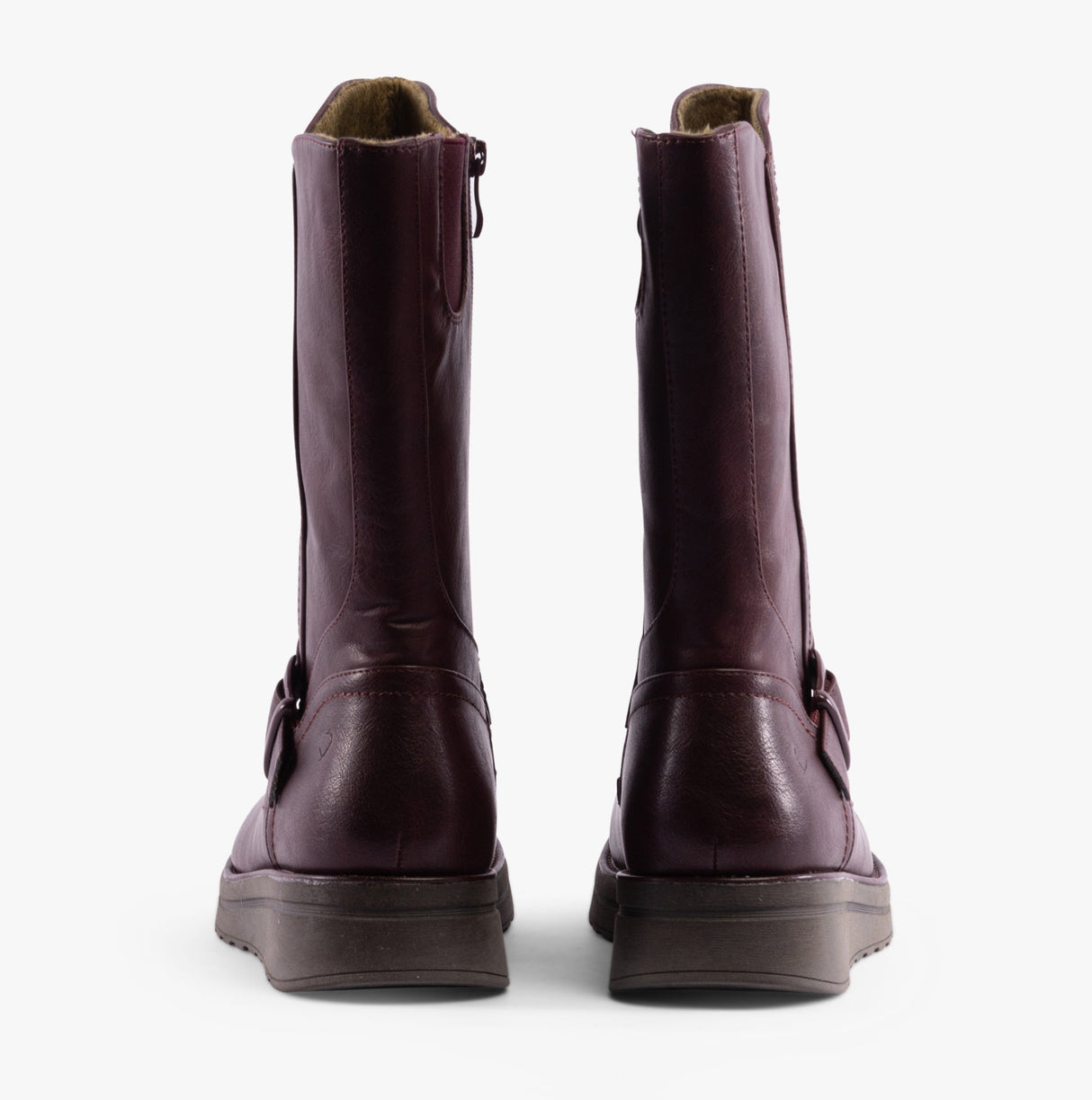 Heavenly Feet BELLA Womens Mid-Calf Boots Burgundy