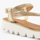Heavenly Feet FRESCO Womens Sandals Gold