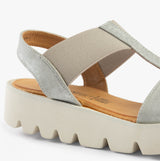 Heavenly Feet RITZ SHIMMER Womens Sandals Silver Shimmer