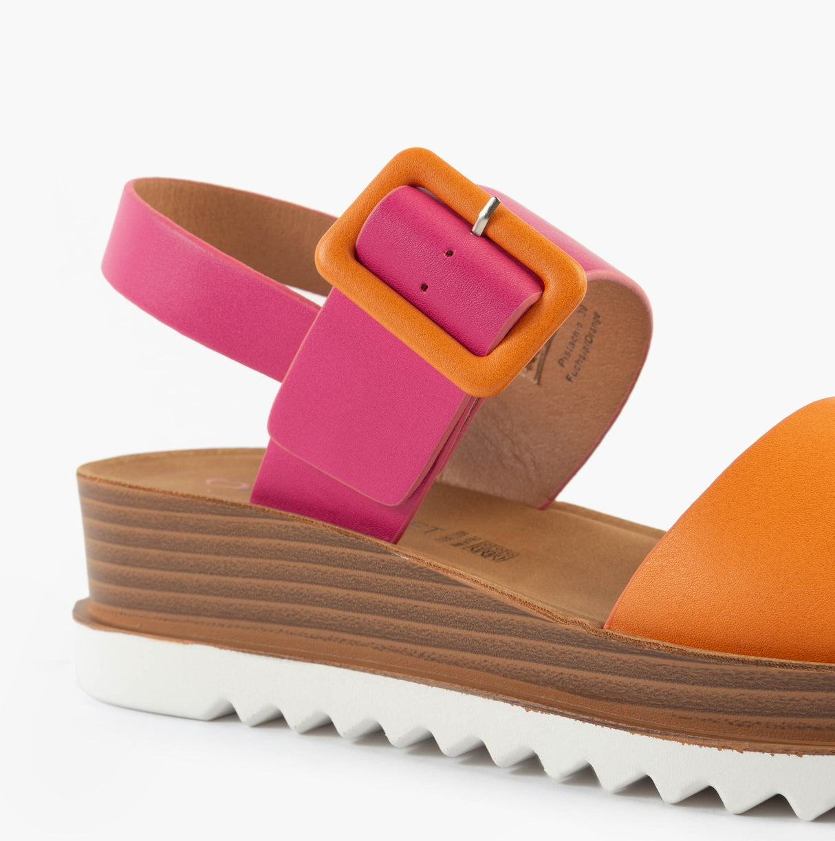Heavenly Feet PISTACHIO Womens Sandals Fuchsia/orange