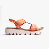 Heavenly Feet RITZ Womens Sandals Floral Orange