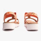 Heavenly Feet RITZ Womens Sandals Floral Orange