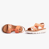 Heavenly Feet RITZ Womens Sandals Floral Orange