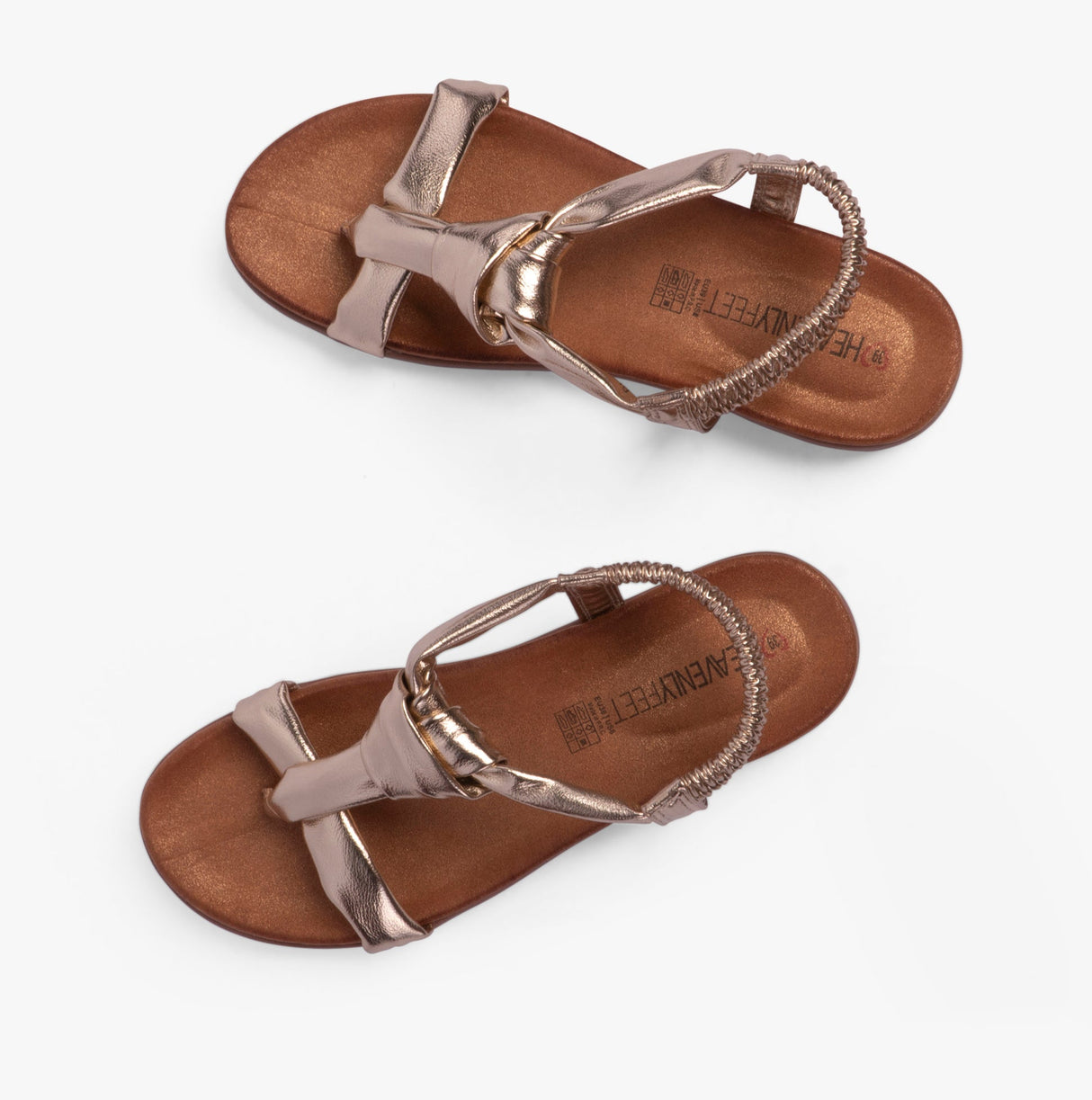 Heavenly Feet BUTTERCUP Womens Sandals Gold