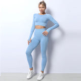 Workout 2 Piece Workout Crop Top Set Clothing Womens Fitness Apparel Sports Set Women Yoga Set Gym Wear