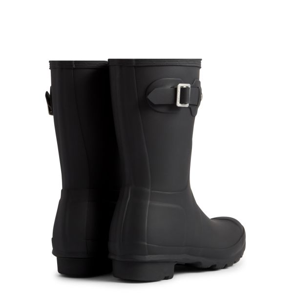 Hunter ORIGINAL SHORT TARTAN Wellies Black