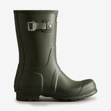 Hunter ORIGINAL SHORT Mens Wellies Dark Olive