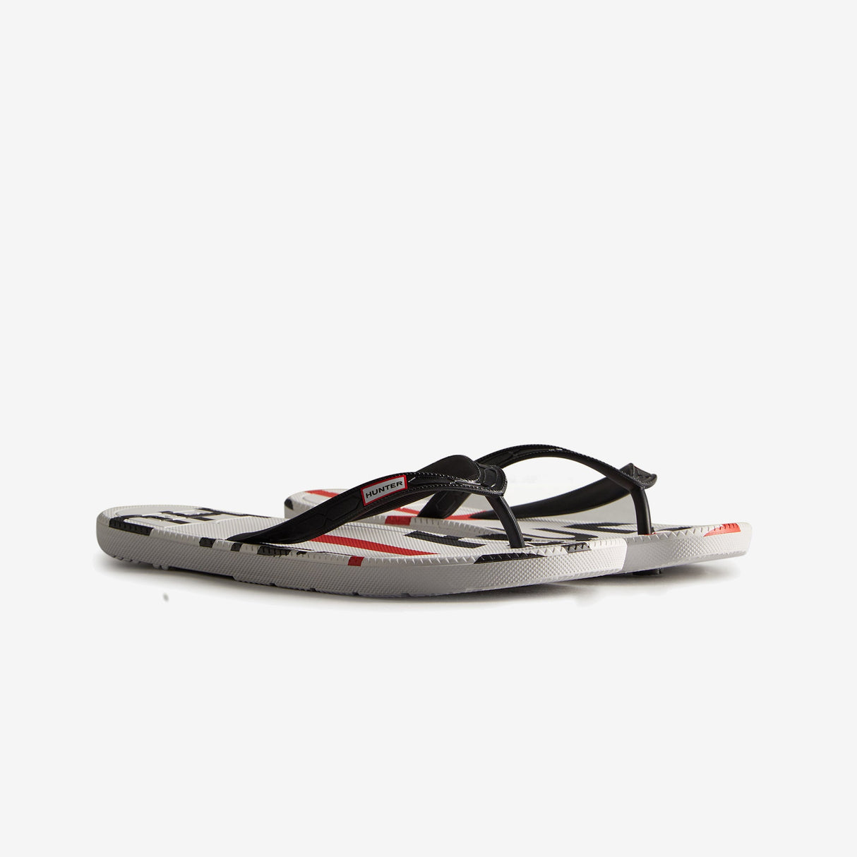 Hunter EXPLODED LOGO FLIP FLOP Womens Sandals Black