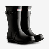 Hunter ORIGINAL SHORT TRI COLOUR LOGO BOOT Womens Wellies Black