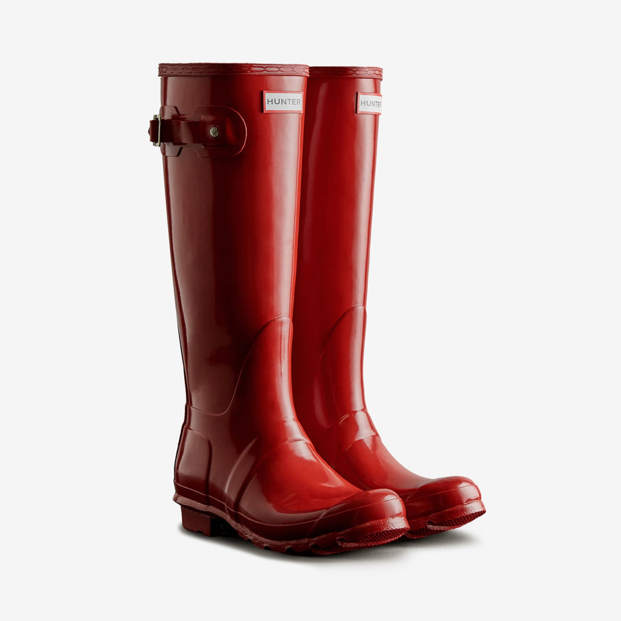 Hunter ORIGINAL TALL Womens Wellies Military Red Gloss