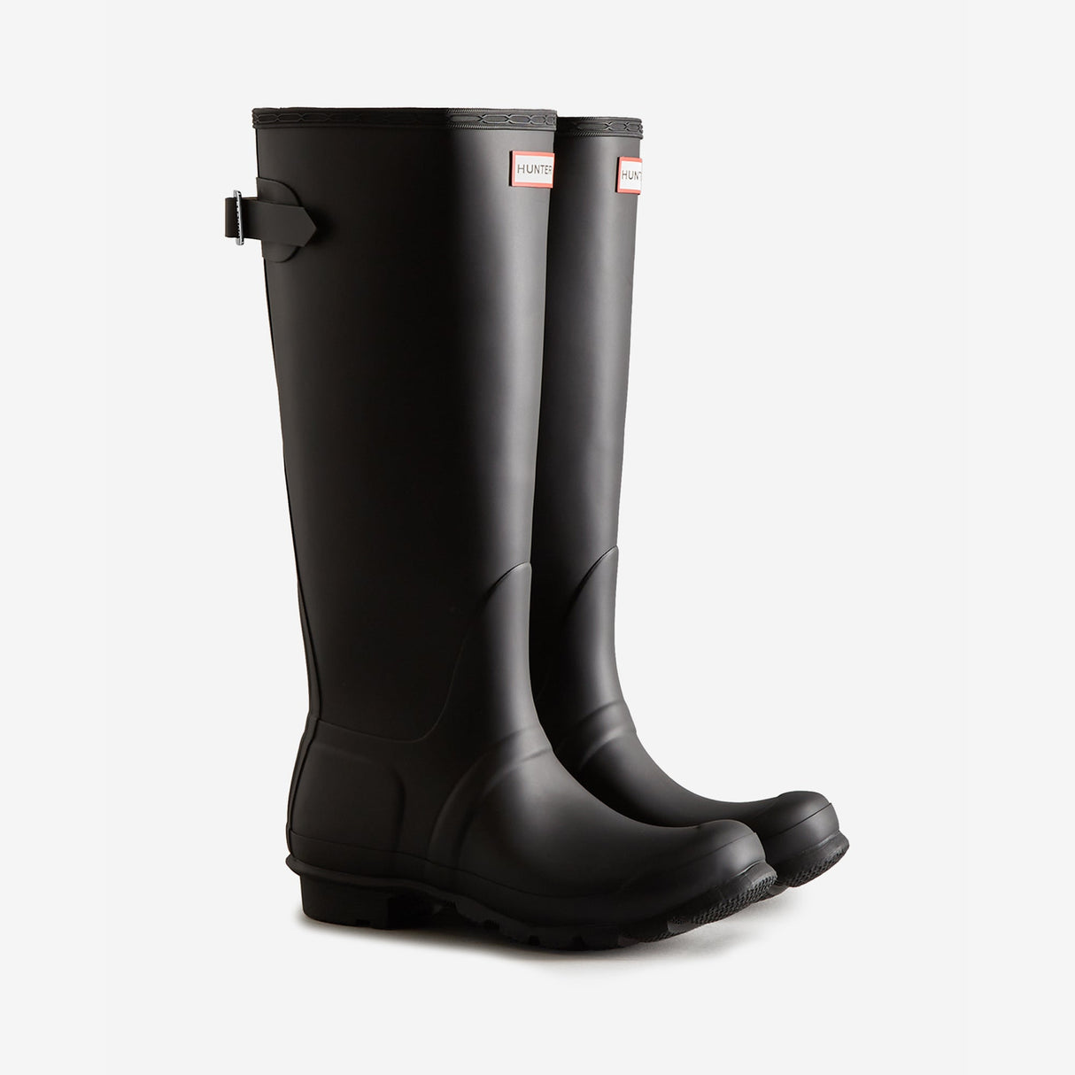 Hunter ORIGINAL TALL BACK ADJUSTABLE Womens Wellies Black