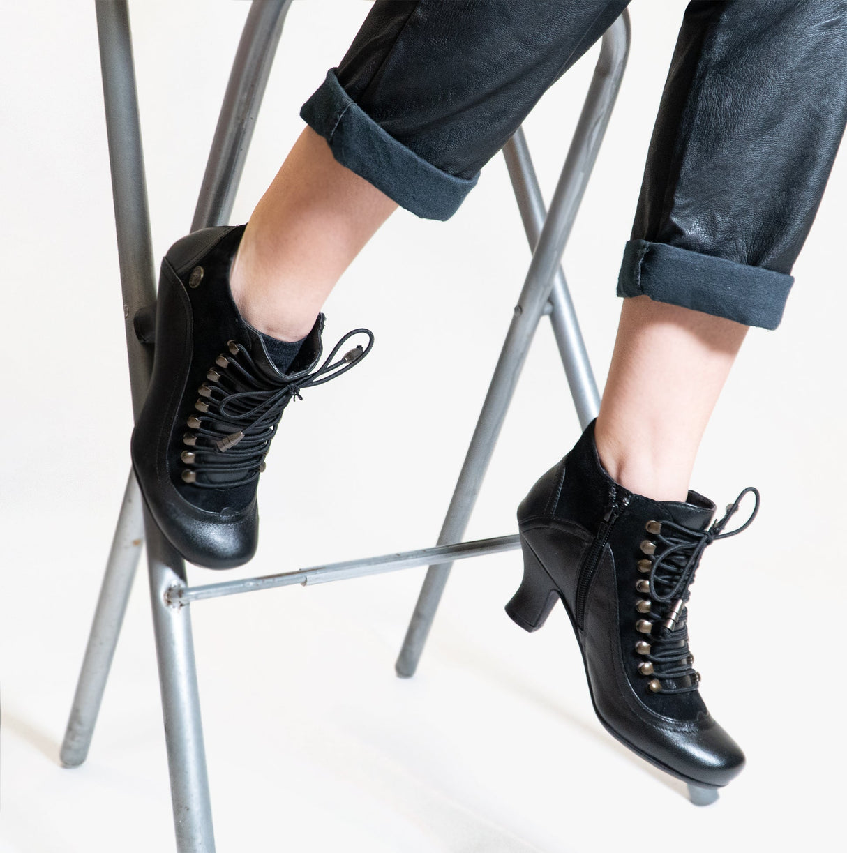 Hush Puppies VIVIANNA Womens Leather Boots Black