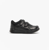 Hush Puppies LIAM Boys Leather School Shoes Black