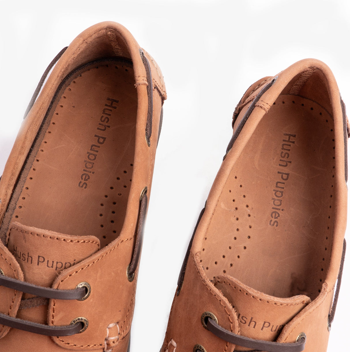 Hush Puppies HENRY Mens Boat Shoes Tan