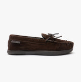 Hush Puppies ACE Mens Suede Moccasin Slippers Brown