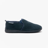 Hush Puppies ARNOLD Mens Suede Full Slippers Navy