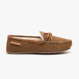 Hush Puppies ALLIE Womens Suede Moccasin Slippers Tan