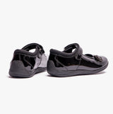 Hush Puppies JESSICA Girls School Shoes Patent Black