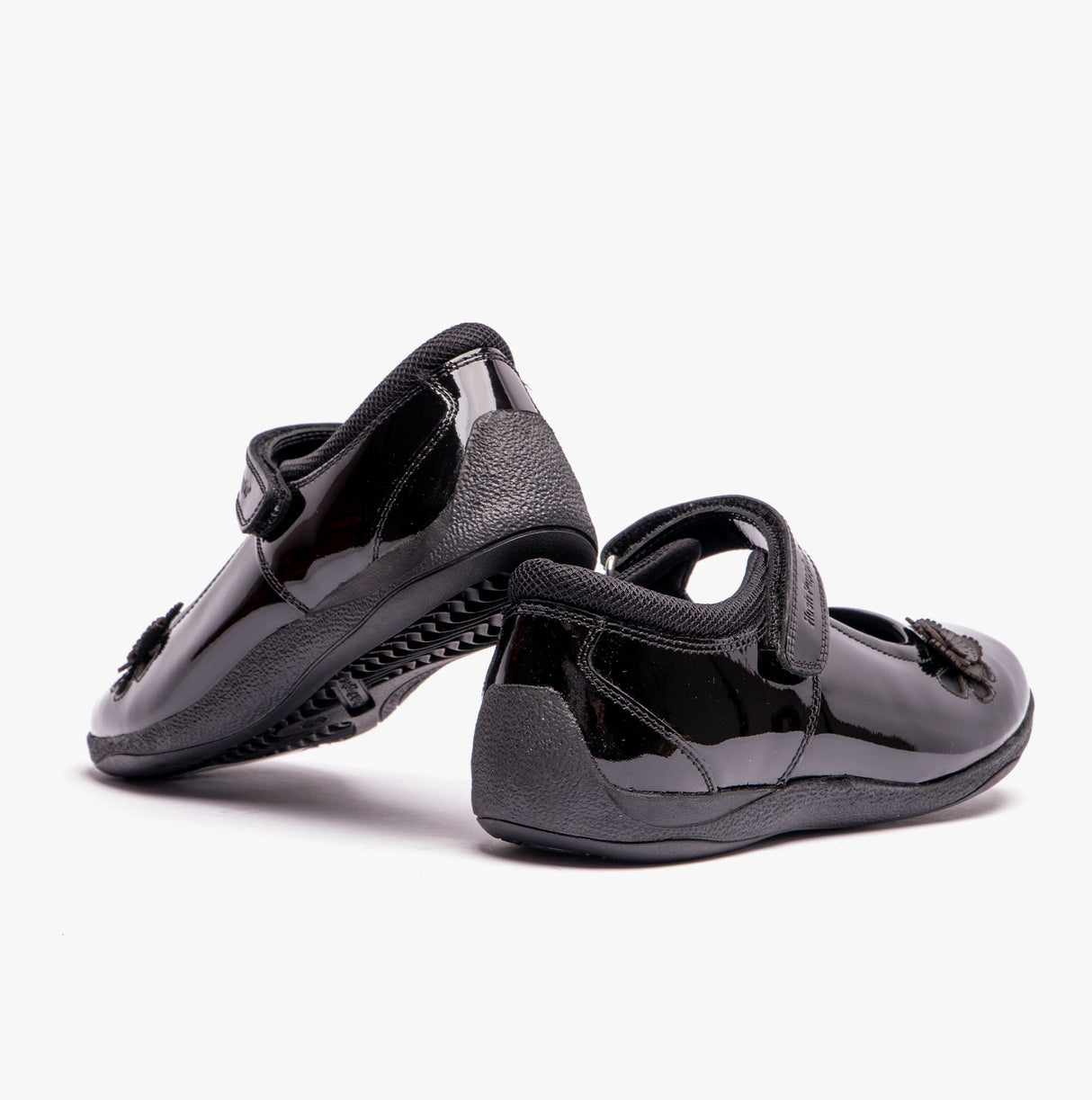 Hush Puppies JESSICA Girls School Shoes Patent Black