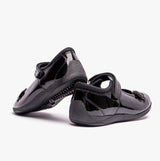 Hush Puppies JESSICA Girls School Shoes Patent Black