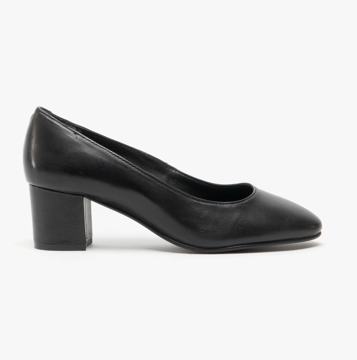 Hush Puppies ANNA Womens Leather Court Shoes Black