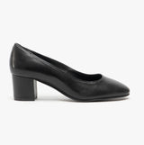 Hush Puppies ANNA Womens Leather Court Shoes Black