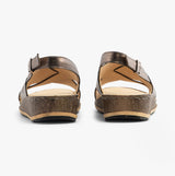 Hush Puppies ELENA Crossover Womens Wedge Sandals Pewter