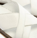 Hush Puppies ELENA Crossover Womens Wedge Sandals White