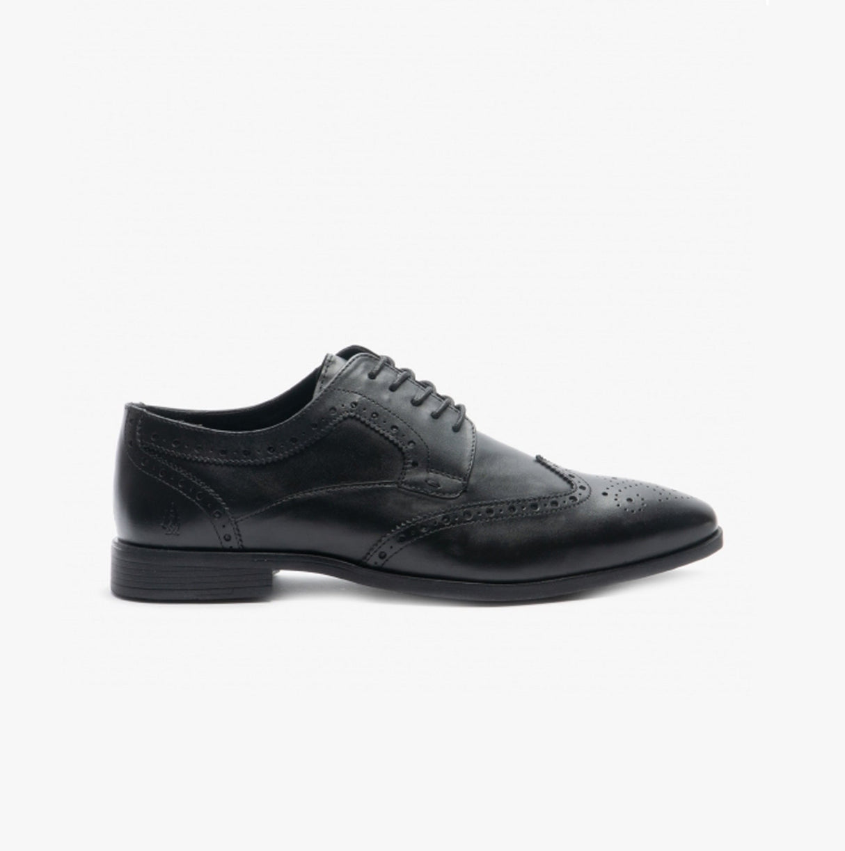 Hush Puppies ELLIOT BROGUE Boys Leather Lace Up Shoes Black