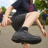 Hush Puppies ELIJAH Boys Leather School Shoes Black