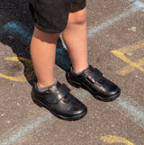 Hush Puppies ARLO Boys Leather School Shoes Black
