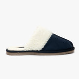 Hush Puppies ARIANNA Womens Suede Mule Slippers Navy