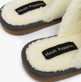 Hush Puppies ARIANNA Womens Suede Mule Slippers Grey