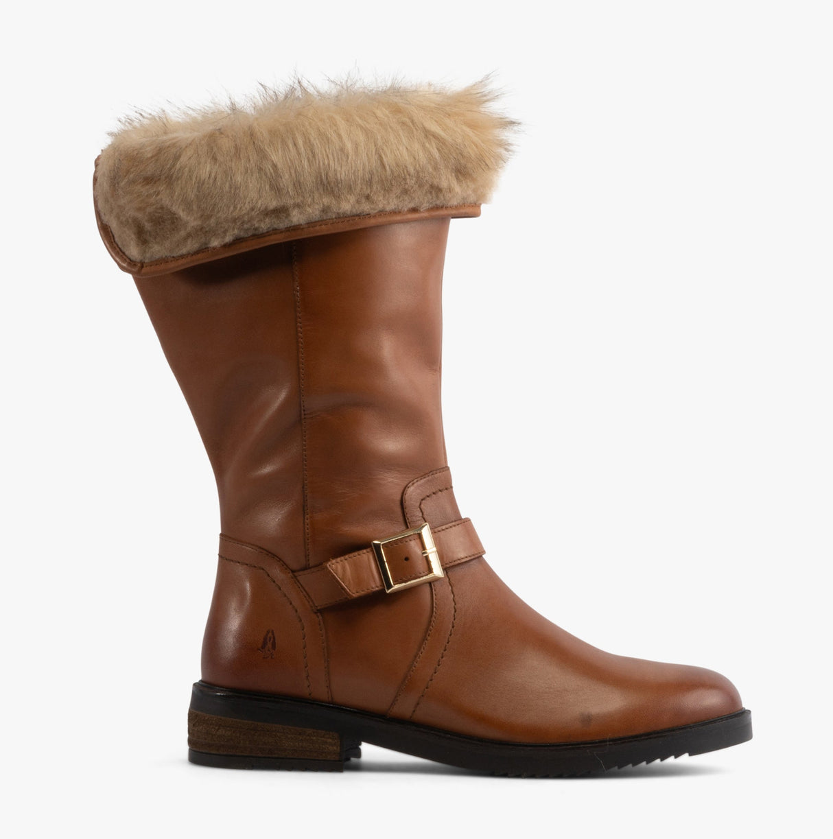 Hush Puppies BONNIE Womens Leather Mid Height Boots Tan