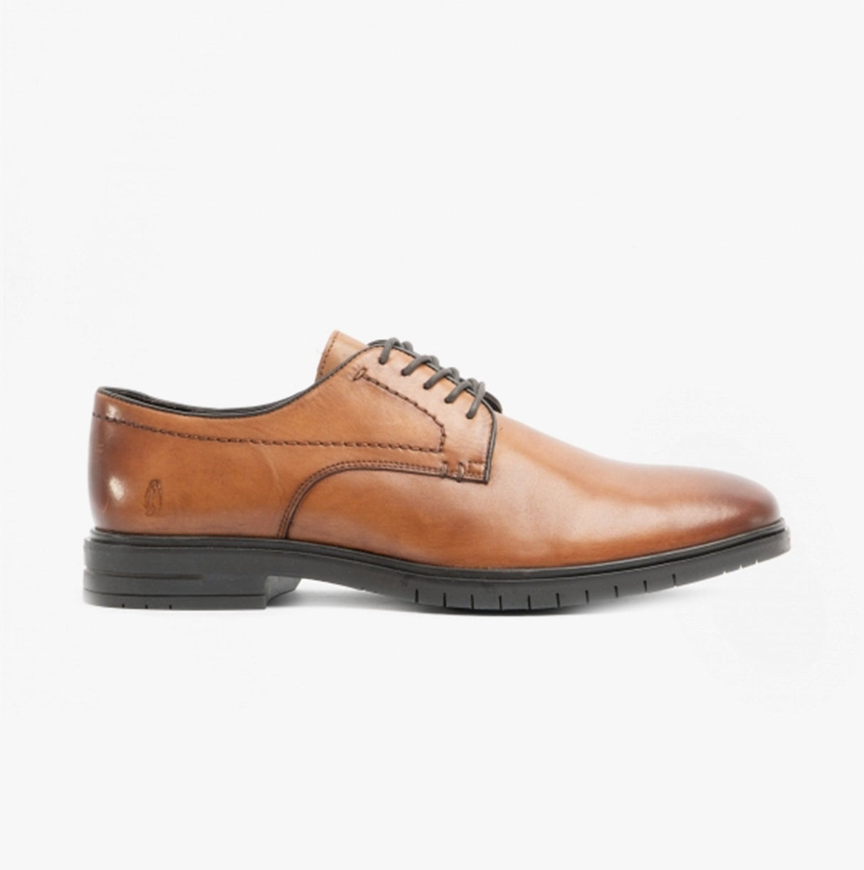 Hush Puppies STERLING Mens Leather Derby Shoes Tan
