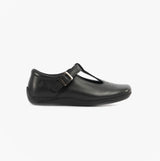 Hush Puppies ELIZA Girls Leather School Shoes Black