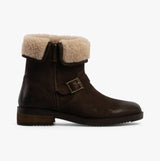 Hush Puppies TYLER Womens Leather Ankle Boots Brown