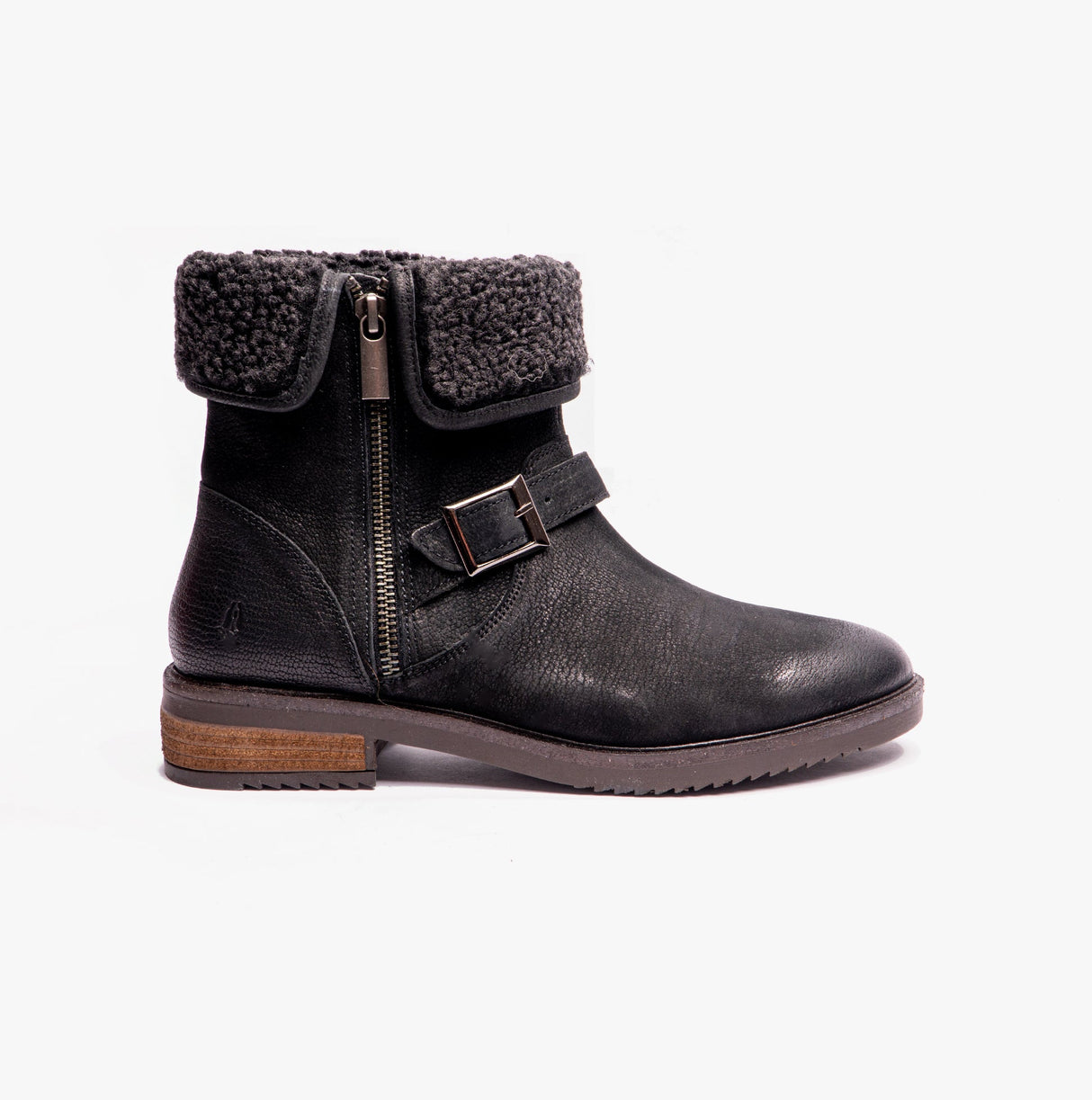 Hush Puppies TYLER Womens Leather Ankle Boots Black