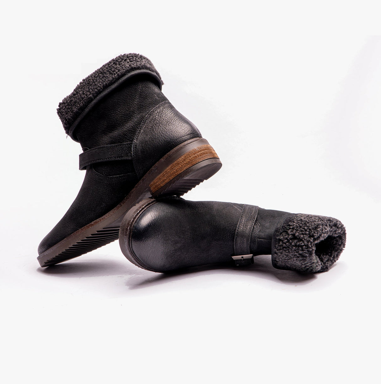 Hush Puppies TYLER Womens Leather Ankle Boots Black