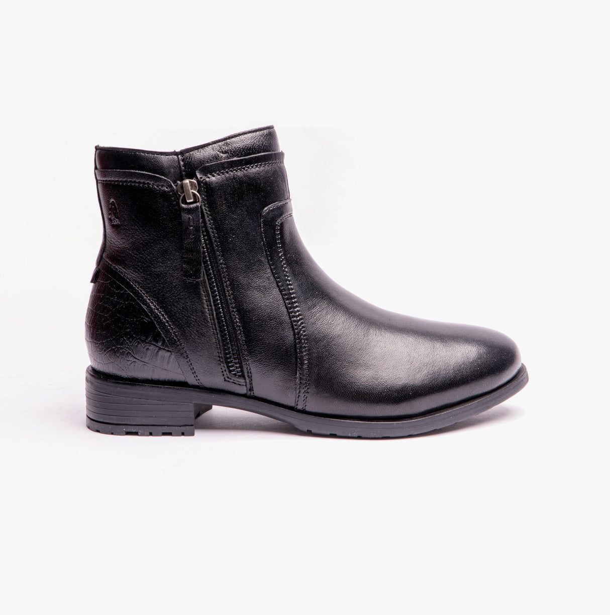 Hush Puppies SCARLETT Womens Leather Ankle Boots Black