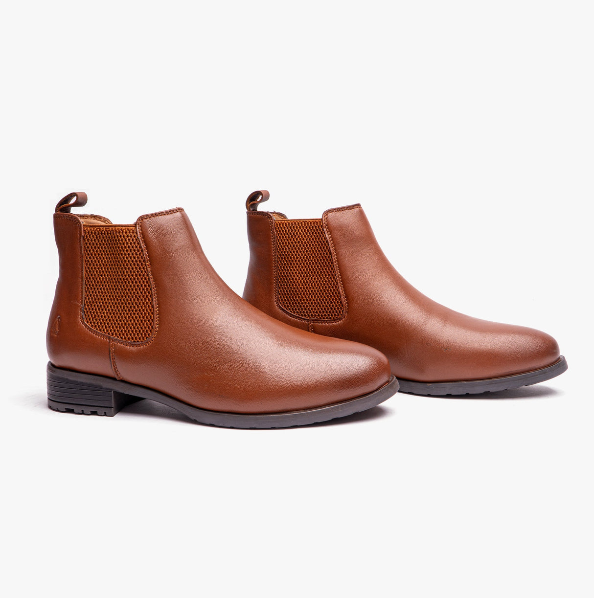 Hush Puppies SAMMIE Womens Leather Chelsea Boots Tan