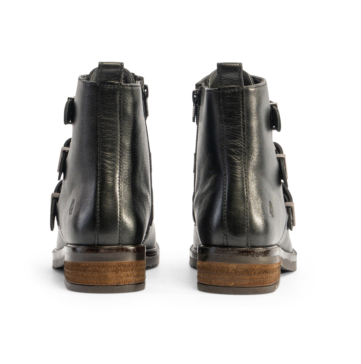 Hush Puppies PRIA Womens Leather Ankle Boots Black