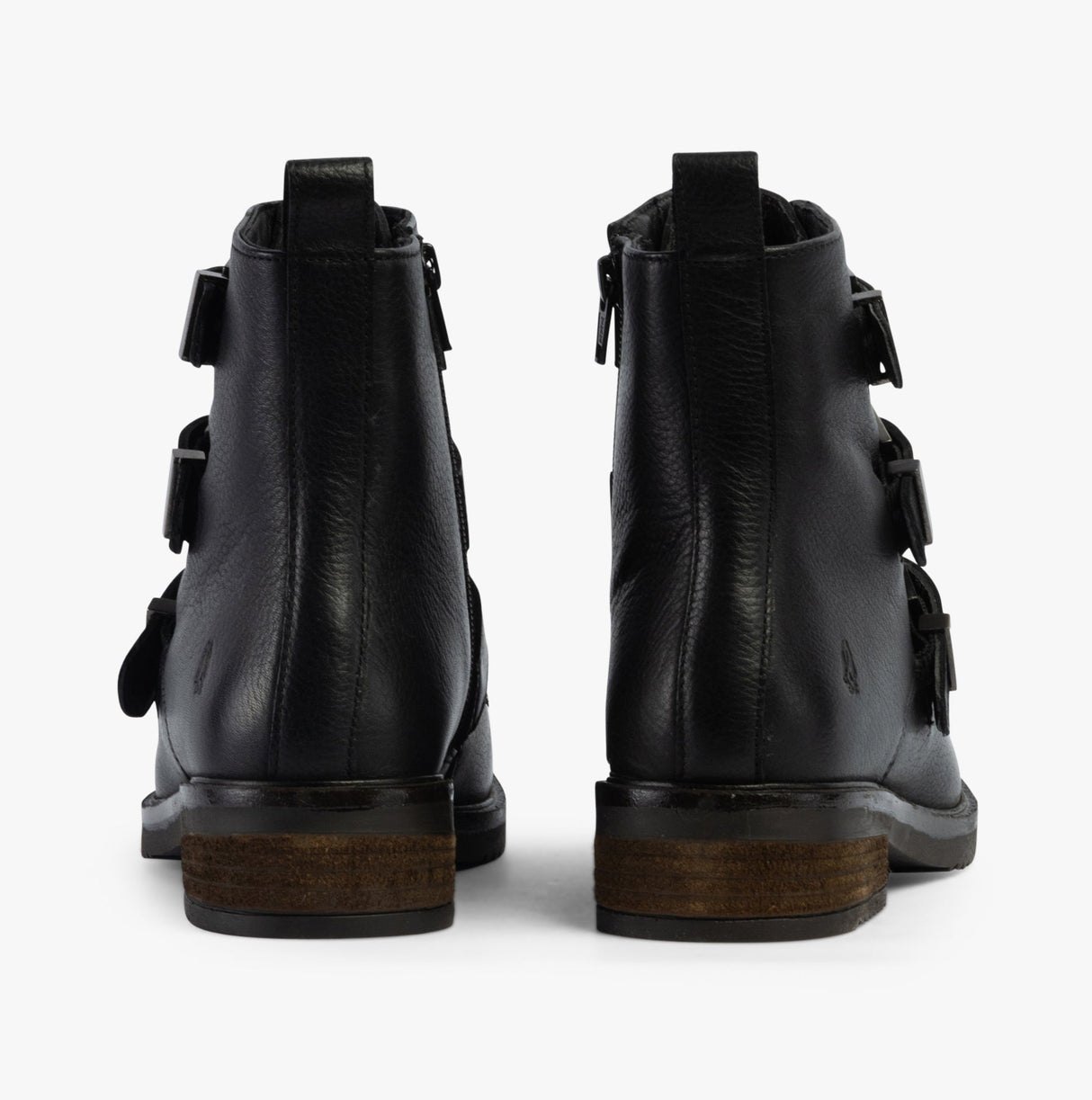 Hush Puppies PRIA Womens Leather Ankle Boots Black