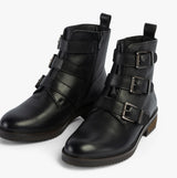 Hush Puppies PRIA Womens Leather Ankle Boots Black