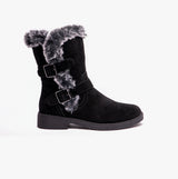 Hush Puppies MACIE Womens Leather Ankle Boots Black