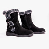 Hush Puppies MACIE Womens Leather Ankle Boots Black