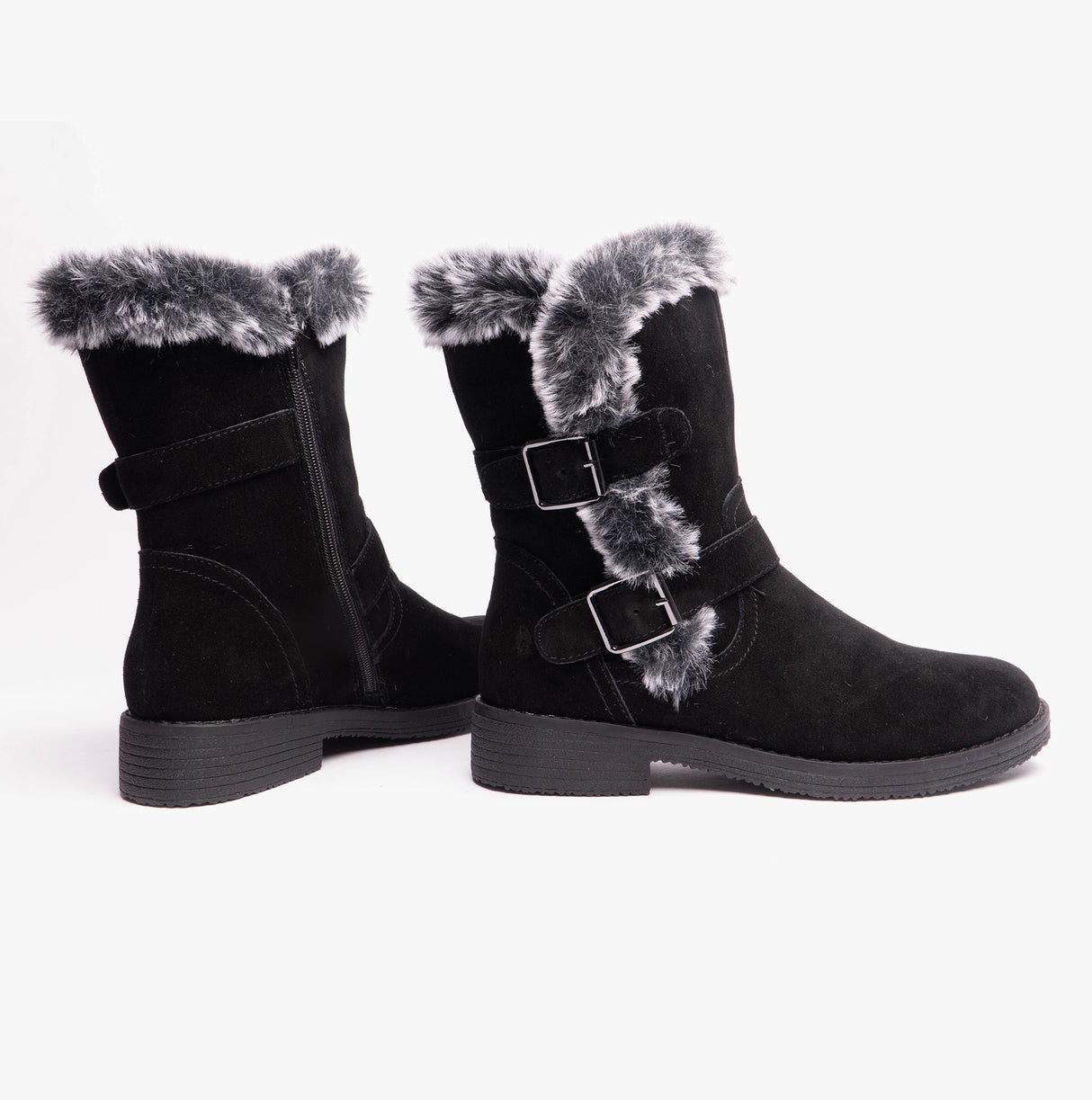 Hush Puppies MACIE Womens Leather Ankle Boots Black