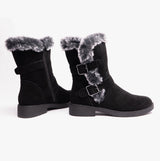 Hush Puppies MACIE Womens Leather Ankle Boots Black